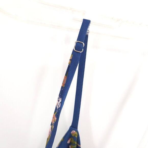 Lulus NWT Still the One Satin Maxi Dress Size M Blue Floral Print - Picture 10 of 13